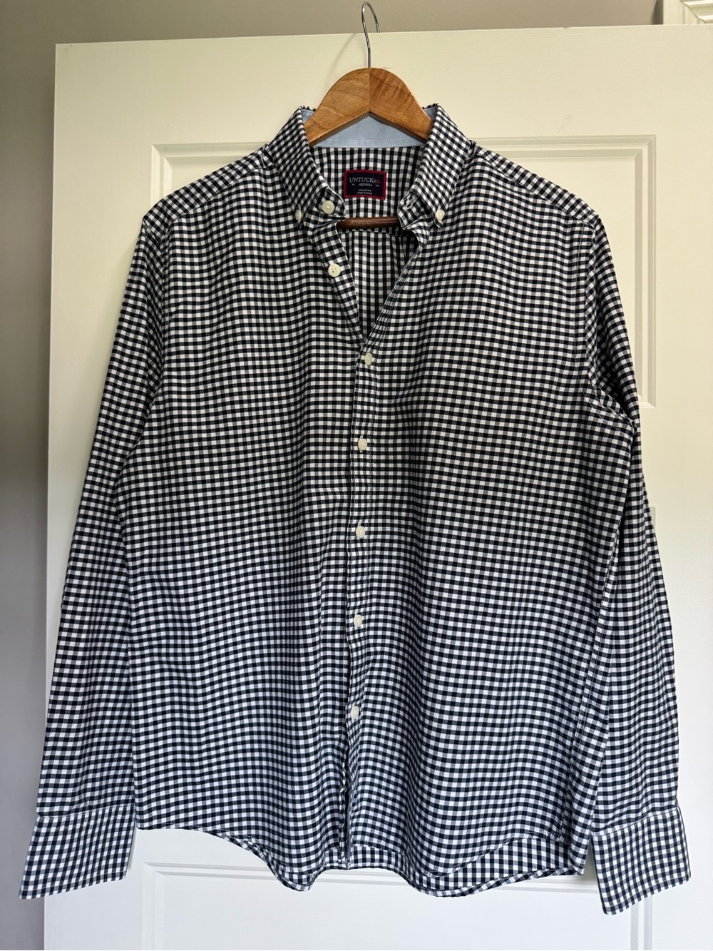 UNTUCKit Navy & White Gingham Button-Down Shirt